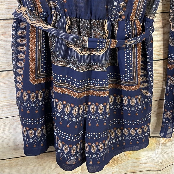 VENUS boho romper long flutter mesh sleeves women Size XS - Picture 7 of 14